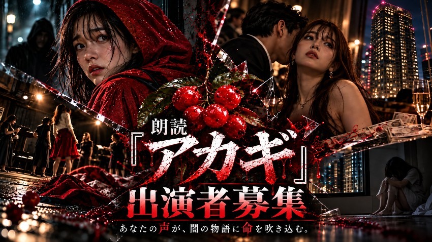 【声優・役者】 朗読劇『アカギ』出演者募集‼未経験者歓迎